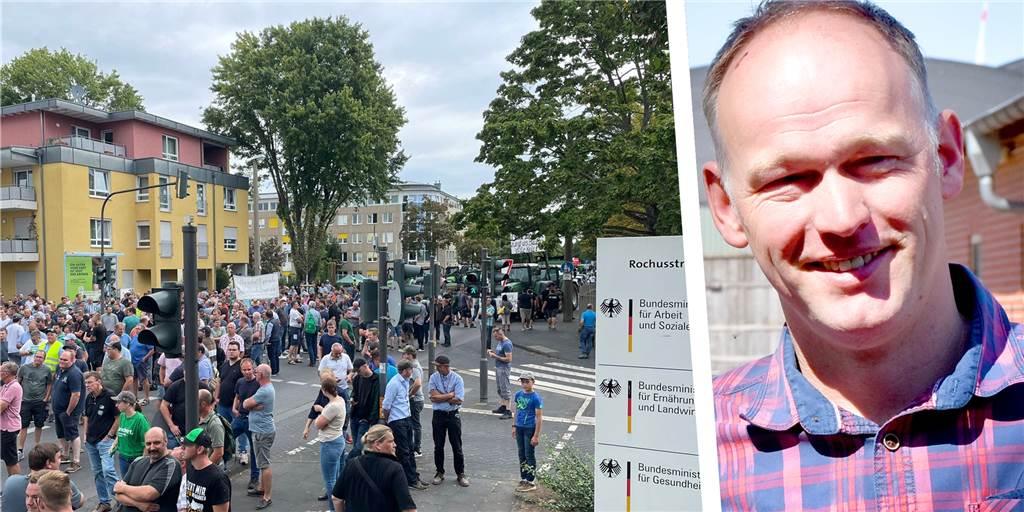 Landwirte aus Vreden und Alstätte tragen Protest bis nach Bonn 300 Trecker und rund 550 Teilnehmer auf der Demonstration vor dem Bundesministerium für Ernährung und Landwirtschaft in Bonn. Der Vredener Landwirt Frank Kisfeld (43) war als Redner auf der Bühne mit dabei und zieht ein positives Fazit. Er sagt aber auch, dass sich die Proteste wohl noch lange hinziehen werden.