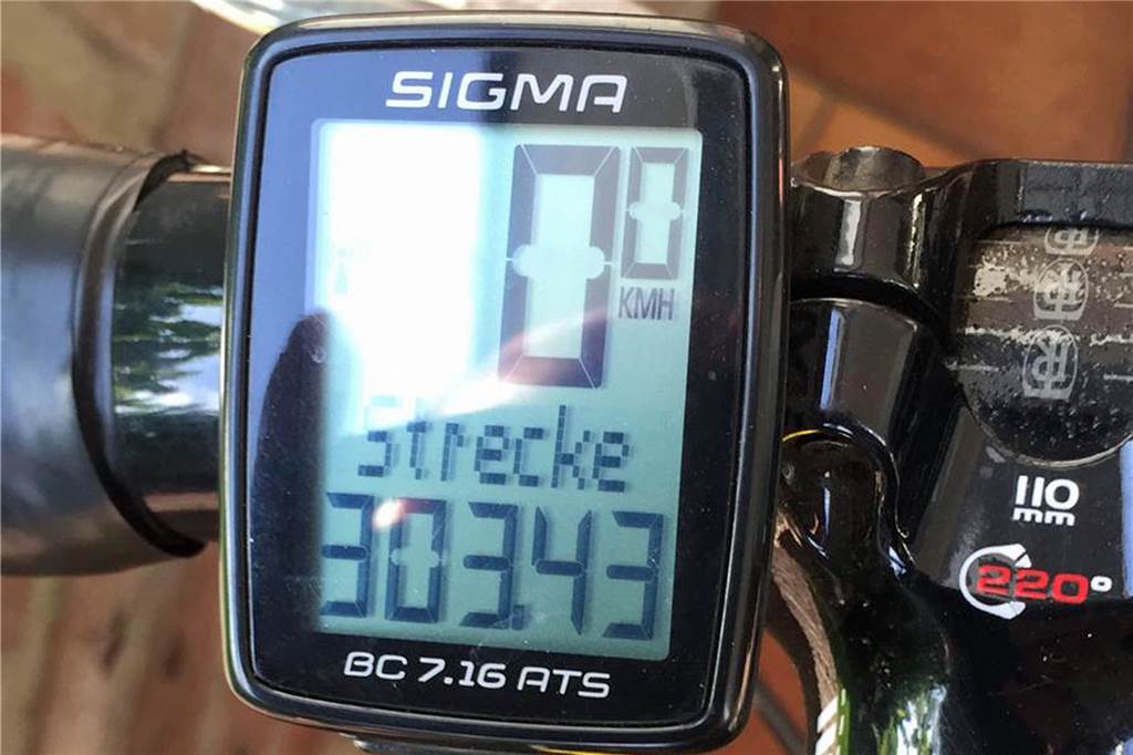 Südlohner Hugo Elsner fuhr eigenen Rad-Marathon durchs Münsterland 303,43 Kilometer standen nach rund zehn Stunden Fahrt auf dem Tacho