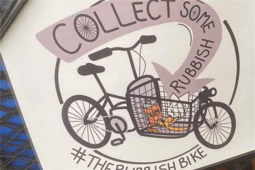 Mit dem Rubbish-Bike sorgt ein Dorstener für Sauberkeit in der Stadt Ab Januar will Christian Arndt auch Gäste auf seinen Touren mitnehmen.