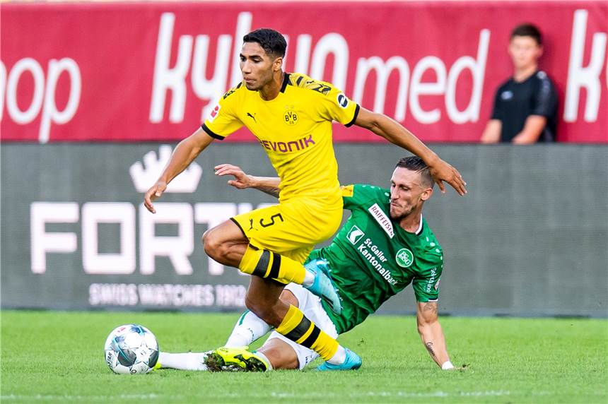 Achraf Hakimi erzielte das 1:0 im Testspiel gegen St. Gallen.