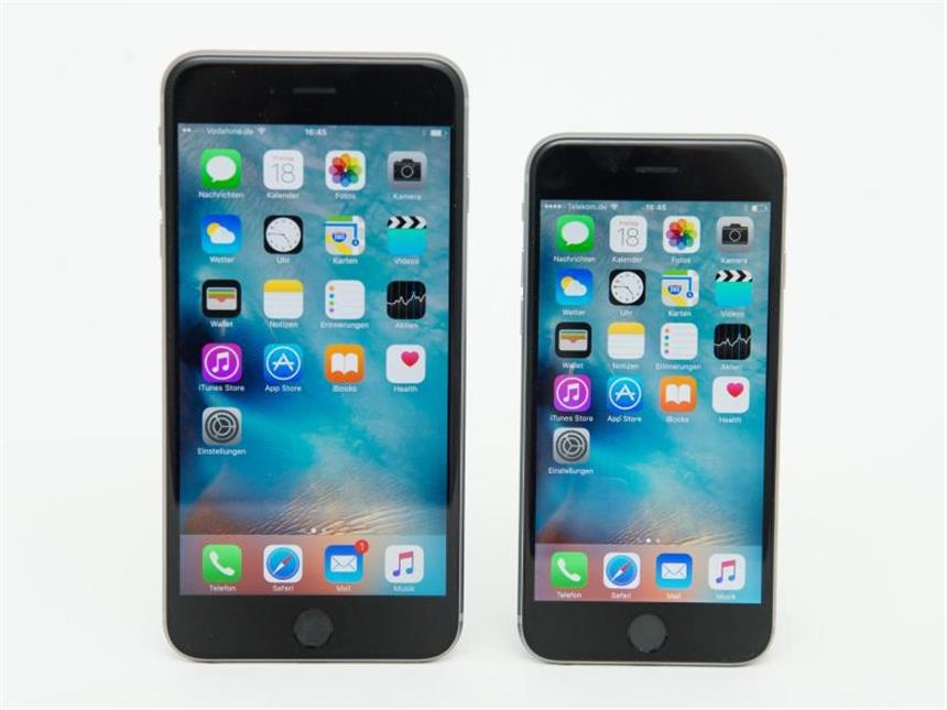 Neuheiten von Apple: Das iPhone 6S und 6S Plus im Test Äußerlich unverändert aber viel Neues im Inneren. Apple hat seine iPhones überarbeitet. Links das iPhone 6S Plus, rechts das iPhone 6S. Foto: Andrea Warnecke