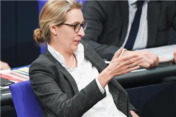 AfD-Fraktionschefin Alice Weidel im Bundestag in Berlin. Foto: Christophe Gateau