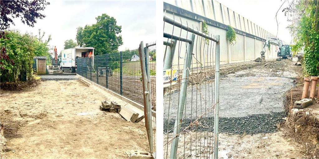 Sechs Jahre länger: Bärenbach-Anwohner klagen über „endlose“ Belastung Baustellen hinter den Gärten.
