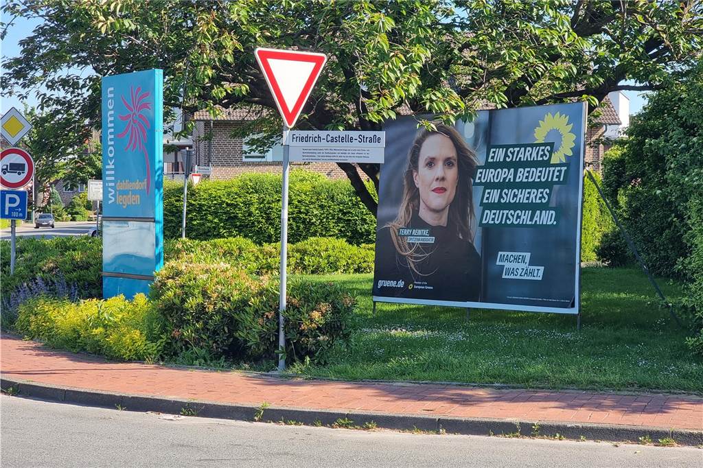 Ein Wahlplakat der Grünen in Legden 