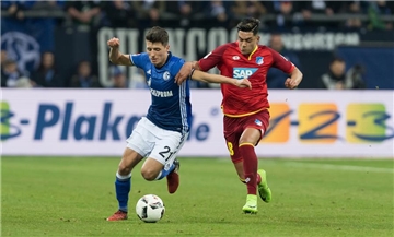 Alessandro Schöpf (l.) brachte Schalke gegen Hoffenheim früh in Führung - letztlich langte es aber nur zu einem 1:1.