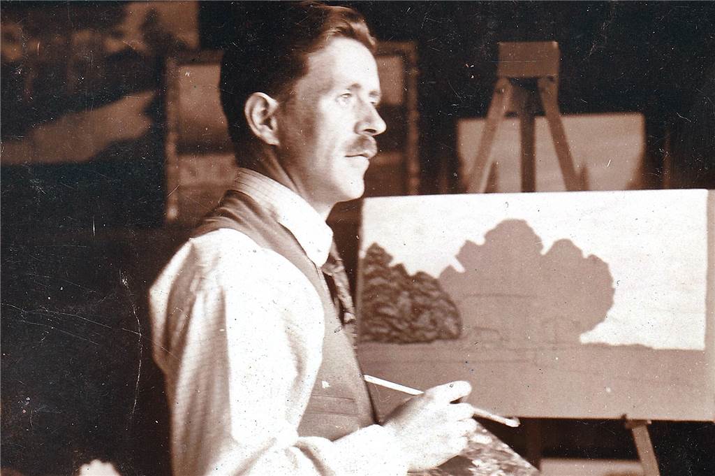 Das Geheimnis einer Schwerter Soldatenbibel, die in England auftauchte Alex Rahlenbeck war ein leidenschaftlicher Maler. Als Autodidakt schuf er nach der Rückkehr aus dem Krieg viele Ölbilder von Landschaften.