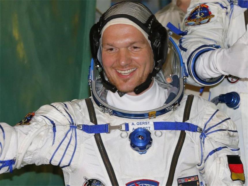 Astronaut Gerst: "Es ist wie ein Traum" Alexander Gerst kurz vor dem Start zur ISS.