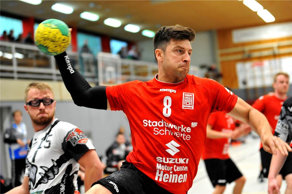 Alexandr Denissov im Trikot der HSG Schwerte/Westhofen