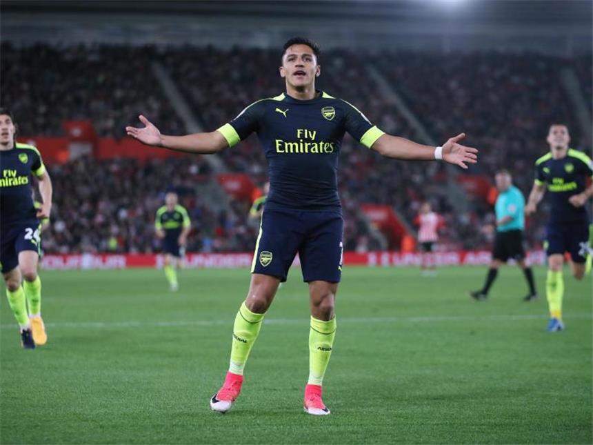 Arsenal nach Sieg in Southampton schon Tabellen-Fünfter Alexis Sanchez erzielte die 1:0-Führung für den FC Arsenal. Foto: Nick Potts