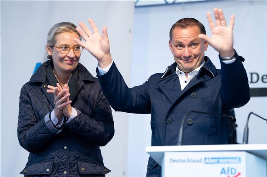 AfD auf dem Weg zur „Lega Ost“? Alice Weidel und Tino Chrupalla, AfD-Spitzenkandidaten für die Bundestagswahl.