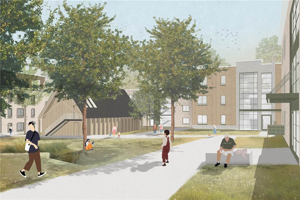 Architektur-Ideen werden Exportschlager: Renommiertes Büro hat neuen Namen Als Generationenpark und Klimaquartier ist das Wohnprojekt des Büros für die Awo in Brünninghausen konzipiert.
