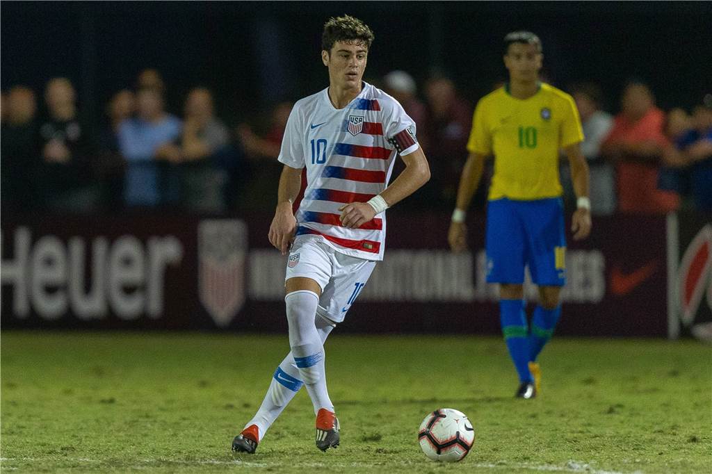 BVB-Dribbler Sancho enttäuscht mit England - Auszeichnung für Reyna Als Kapiän der amerikanischen U17 zur WM: Giovanni Reyna.