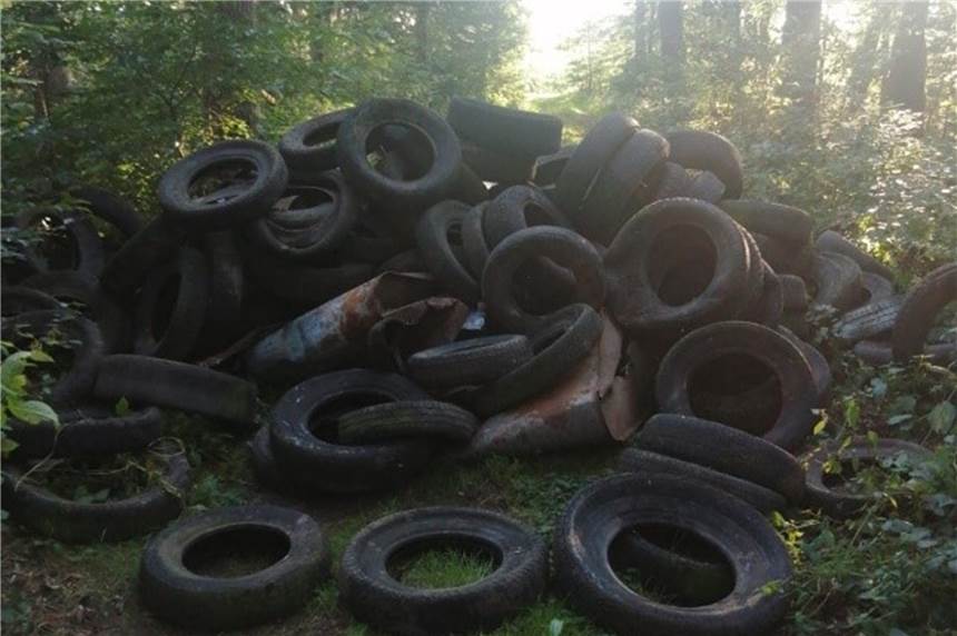Altreifen und Metall illegal entsorgt: Stadt Olfen stellt Strafanzeige Altreifen und Metallbehälter wurden in einem Waldstück an der Hullerner Straße illegal abgekippt.