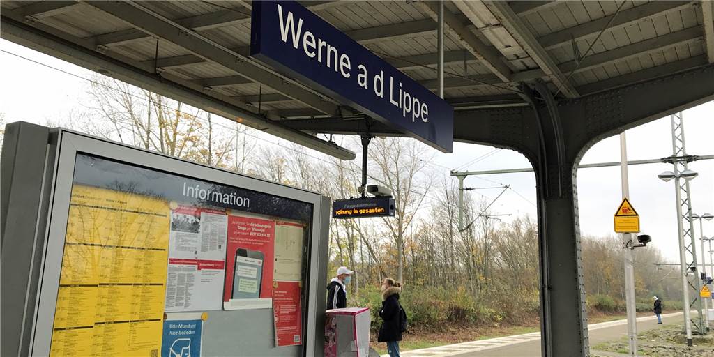 Der Bahnsteig in Werne
