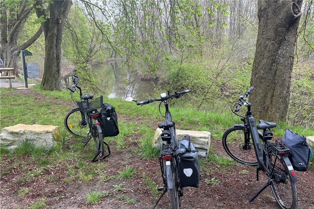 Saisonstart der Steverlandroute: „Die Römer, die Flüsse und das Wasser“ Räder an einer Steverschleife in Haltern