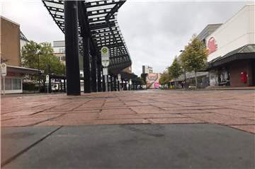 Am Donnerstag fuhren keine Busse in Castrop-Rauxel. Am Busbahnhof in der Altstadt blieb es leer.