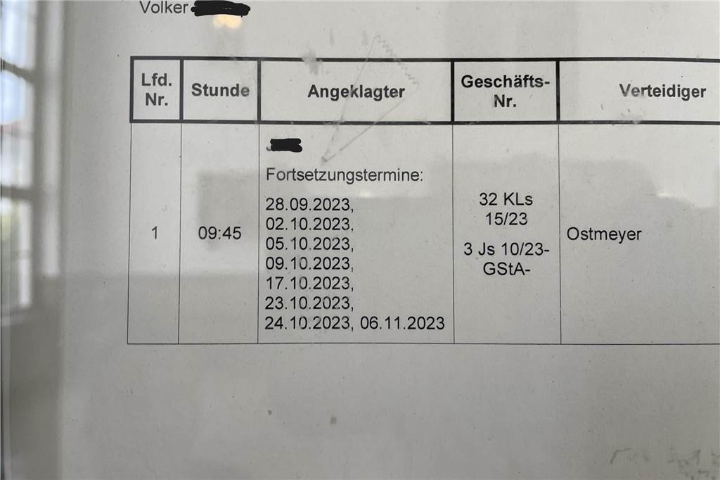 Am Dortmunder Landgericht hat am 20.09.2023 der Prozess um den Terrorverdacht gehen Jalal J. begonnen.