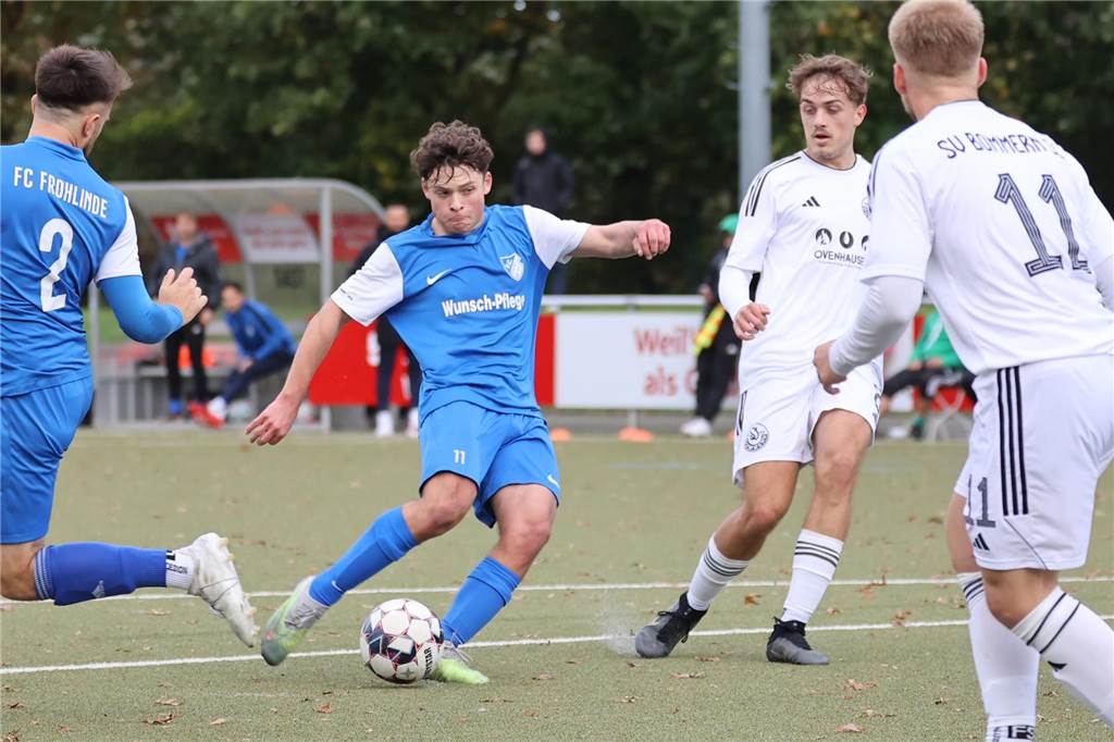 Am elften Spieltag der Bezirksliga kämpfte der FC Frohlinde als Schlusslicht beim TuS Bommern um wichtige Punkte und verlor mit 0:4 (0:3).