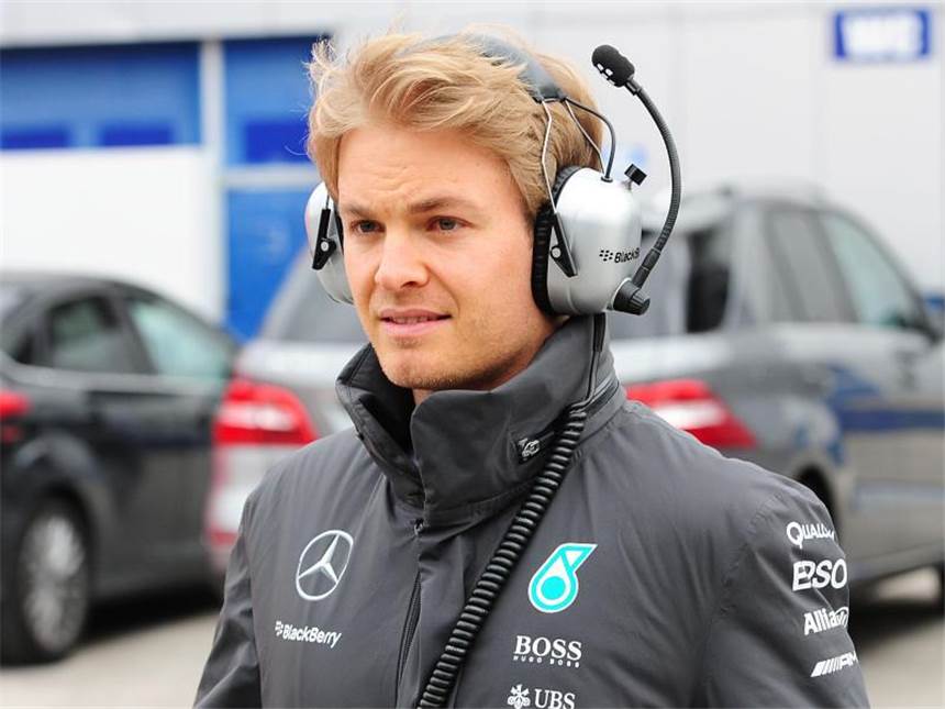 Hamilton von Wasser-Leck gestoppt - Vettel Schnellster Am ersten Testtag hatte Nico Rosberg 157 Testrunden absolviert. Foto: Peter Steffen