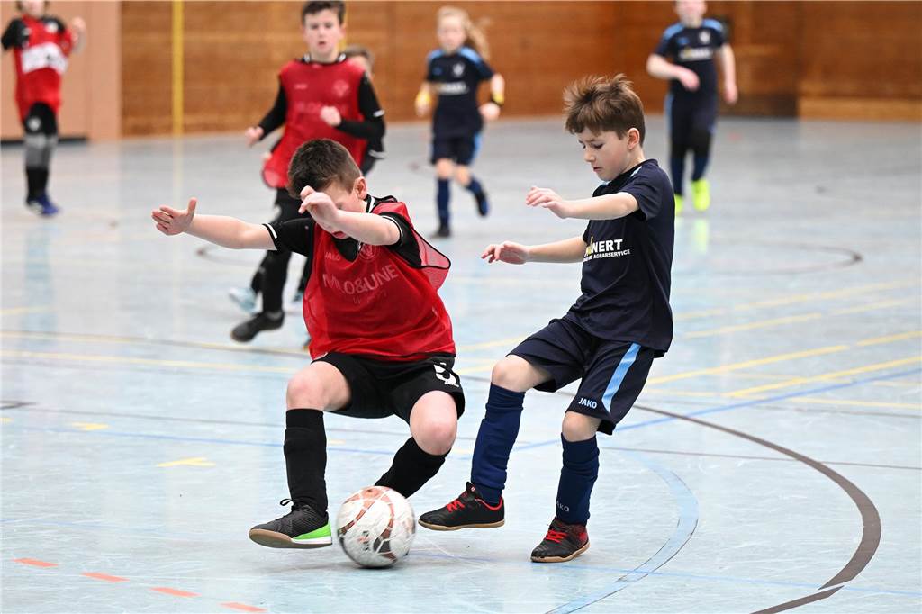 Am Samstag (27. Januar) waren die F-Junioren dran: In der Dreifachhalle wurde die Hallenfußball-Stadtmeisterschaft wieder als Spielfest ausgetragen.