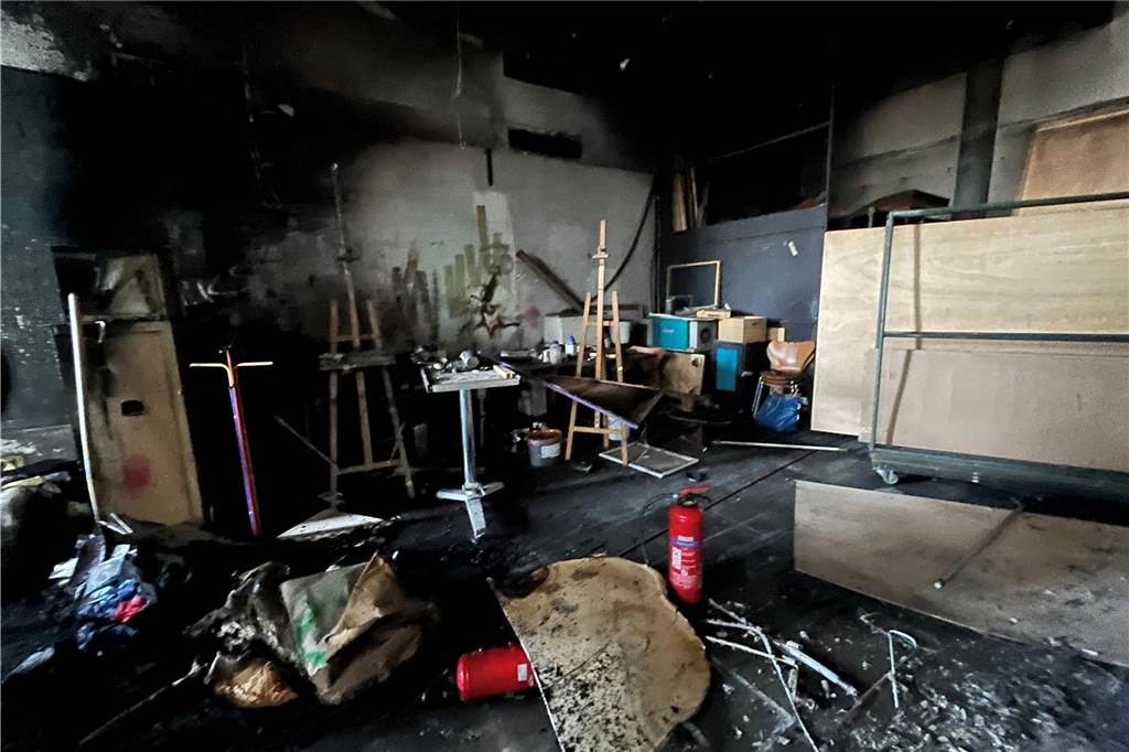 Am WLT Castrop-Rauxel brach am Montagabend ein Feuer im Malersaal aus.