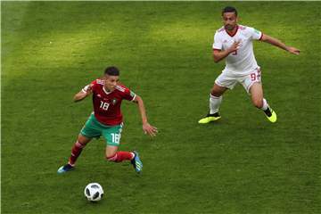 Amine Harit (l.) feierte mit Marokko einen klaren Sieg. 