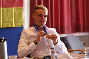 Amos Pieper könnte bald die nächste Goldmedaille bekommen.