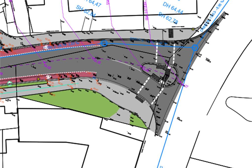 Neue Lüdinghauser Straße - Details, Zeitplan und Maßnahmen stehen fest An der Einmündung zur Sandstraße entsteht auf Wunsch insbesondere des Seniorenbeirates eine Mittelinsel.