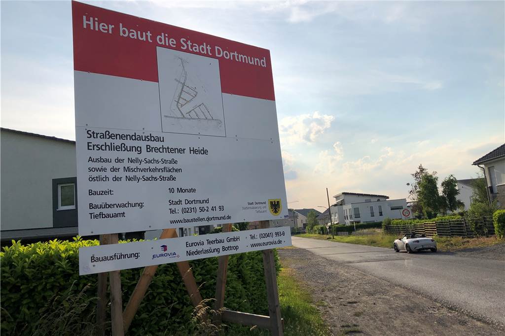 Wer in die Brechtener Heide zieht, lebt jahrelang auf einer Baustelle An der Nelly-Sachs-Straße im zweiten Bauabschnitt starten nun die Arbeiten zum Straßenendausbau