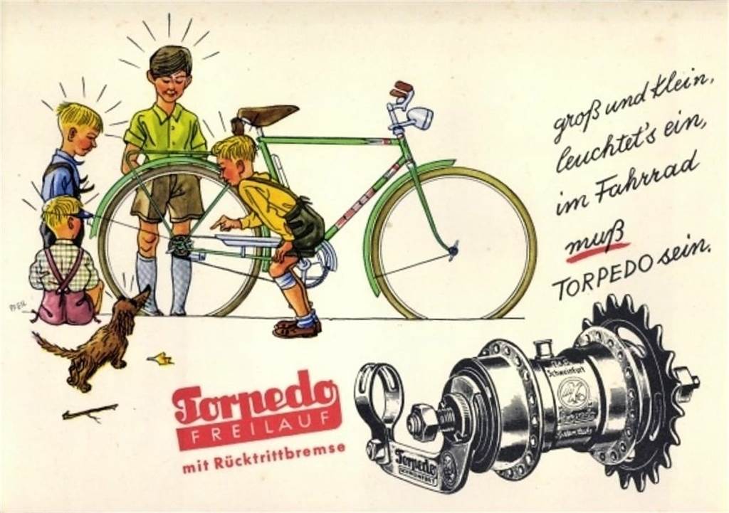 An der Werbung lässt sich der Stellenwert des Fahrrads ablesen.
