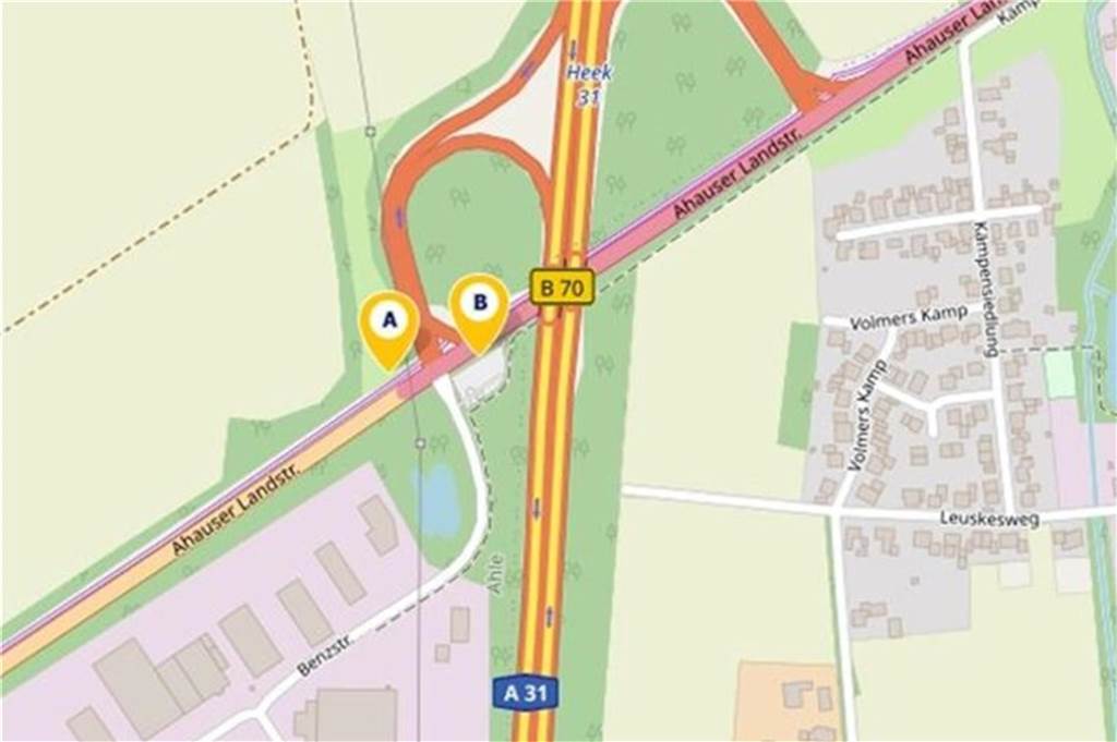 Bushaltestellen für Heek-West: Werden Haltepunkte im Dorf gestrichen? Ein Übersichtsplan für zwei geplante, neue Bushaltestellen in Heek