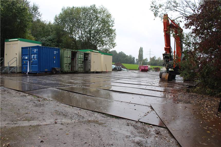 An dieser Baustelle an der Ruhrtalstraße wird etwas modernisiert.