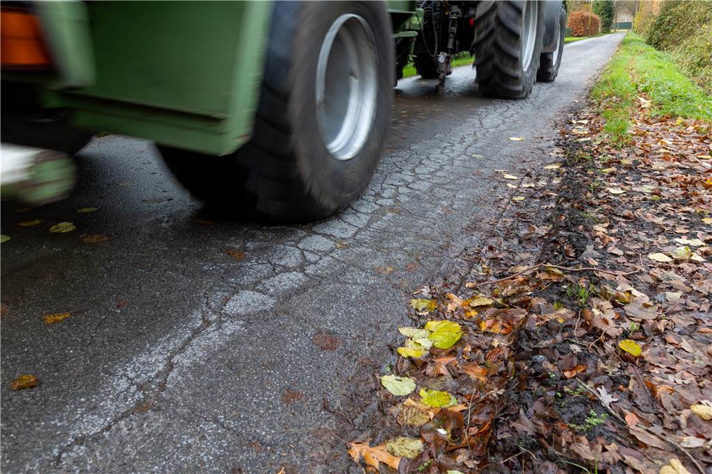 Halbe Million für Wirtschaftswege: Hier saniert die Stadt in 2025 Eine Straße mit beschädigter Bankette in Ellewick