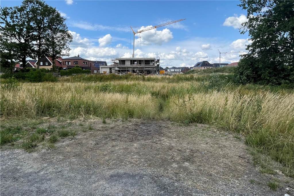 Eigenmächtigkeit ist strafbar: Bank kehrt zurück an alten Standort Blick ins Baugebiet Roggenkamp.