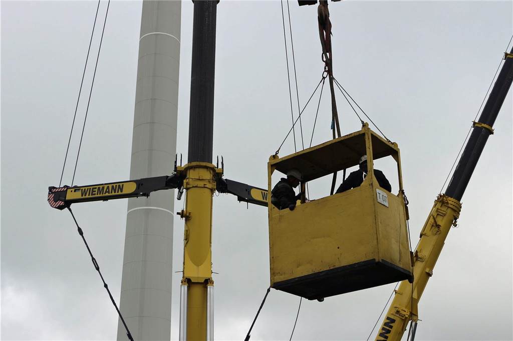 An einem Tag wurde das Windrad zurückgebaut.