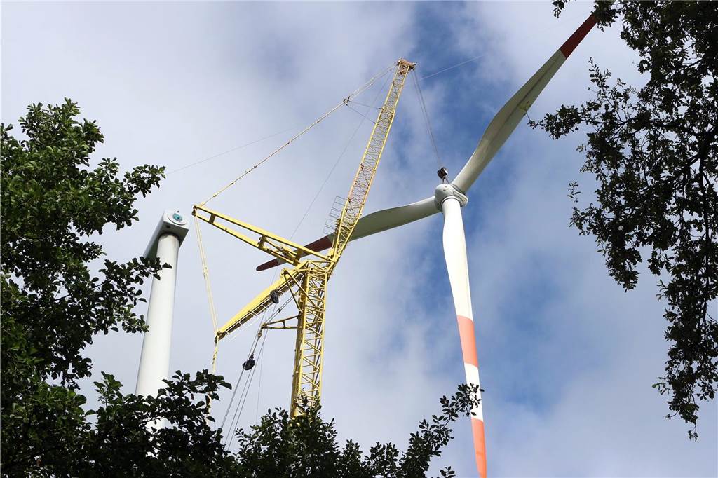 An einem Tag wurde das Windrad zurückgebaut.