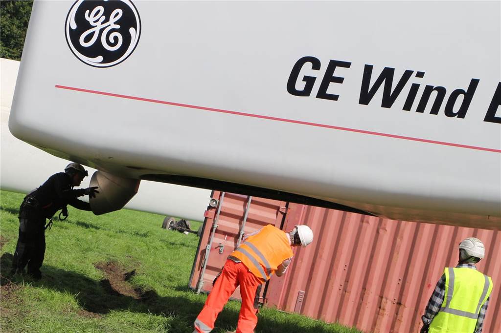 An einem Tag wurde das Windrad zurückgebaut.