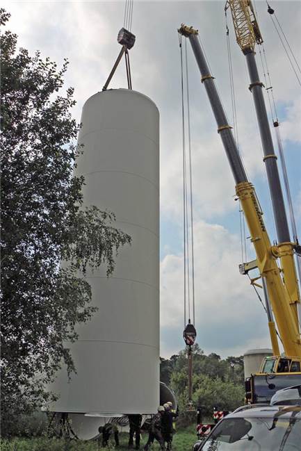 An einem Tag wurde das Windrad zurückgebaut.