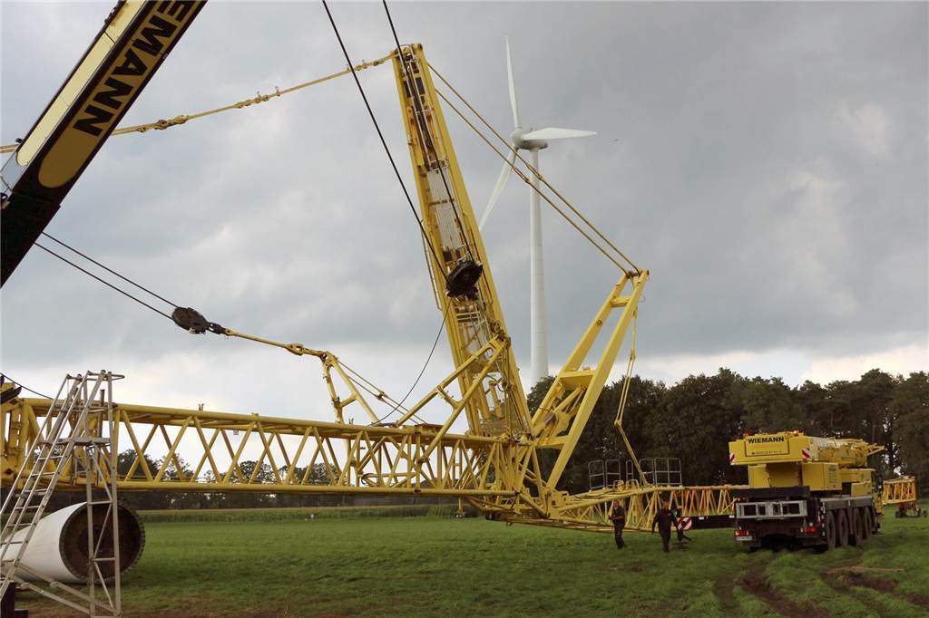 An einem Tag wurde das Windrad zurückgebaut.