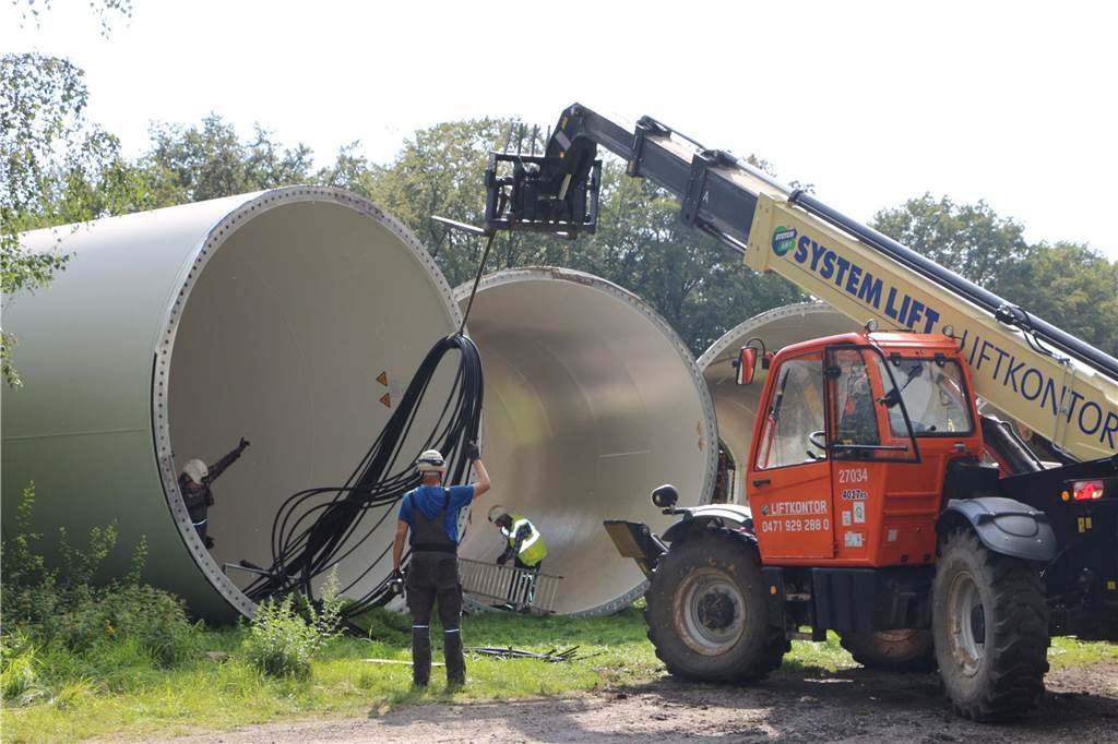 An einem Tag wurde das Windrad zurückgebaut.
