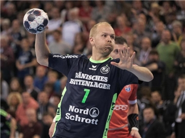 Anders Eggert war mit neun Treffern Flensburgs bester Torschütze. Foto: Axel Heimken