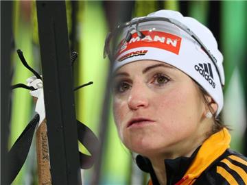 Andrea Henkel wird beim Heimweltcup in Oberhof das letzte Mal an den Start gehe. Foto: Friso Gentsch