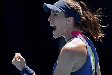 Andrea Petkovic hat das Achtelfinale des WTA-Turniers in Washington erreicht. Foto: Ng Han Guan/AP