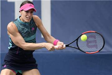 Andrea Petkovic setzt sich in Washington gegen die Schweizerin Belinda Bencic durch. Foto: Nick Wass/AP