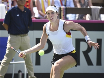Andrea Petkovic trifft nun auf Angelique Kerber. Foto: Matthew Thayer