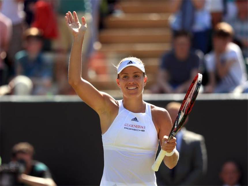 Kerbers "Feuer" und Zverevs "Meilenstein" Angelique Kerber erreichte in Wimbledon das Achtelfinale. Foto: Adam Davy
