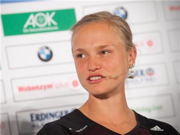 Anna Hahner beantwortete vor dem Berlin-Marathon am Sonntag Fragen. Foto: Oliver Mehlis