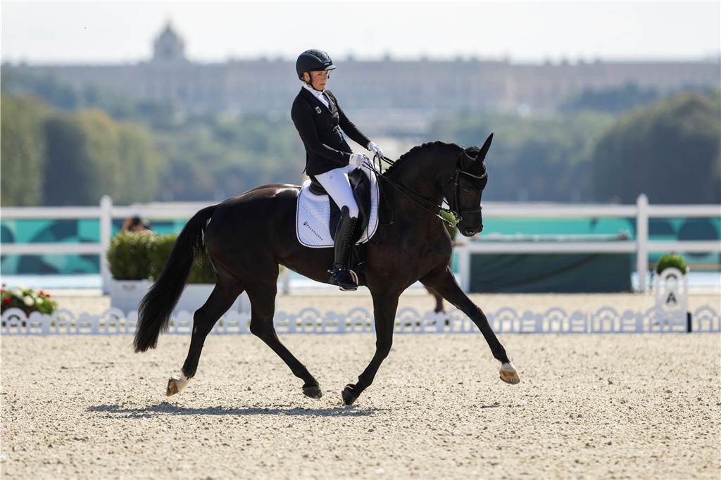 Anna-Lena Niehues und Qimbaya im Dressurviereck von Versailles