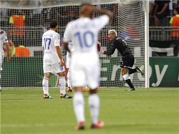 Antoine Griezmann erzielte gegen Lyon mit einem Seitfallzieher aus 15 Metern das 1:0. Foto: Yoan Valat