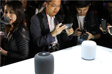 Apple wird den Verkauf seines vernetzten Lautsprechers HomePod in Deutschland am 18. Juni starten. Foto: Christoph Dernbach